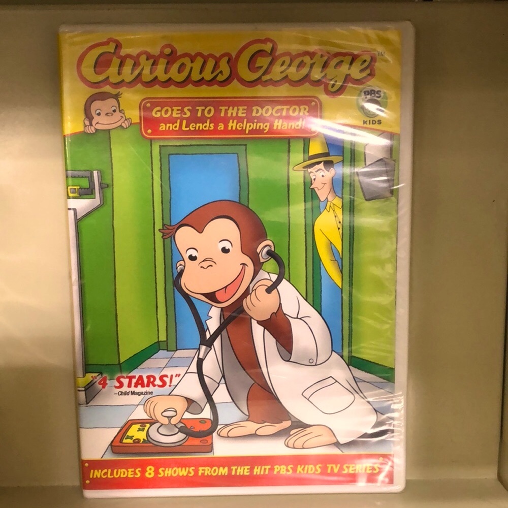 New Sealed Curious George “Goes To The Doctor and Lends Him A Helping Hand” DVD